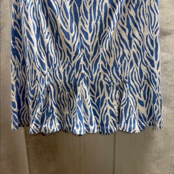 Diane Von Furstenberg for Target Blue and White Sea Twig A-Line Midi Skirt - Picture 6 of 12